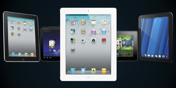 iPad 2, iPad   : Motorola Xoom, Blackberry PlayBook, HP Touchpad