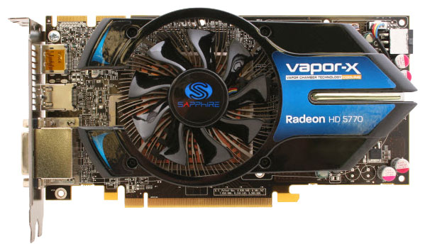   Sapphire Radeon HD 5770 860 Mhz PCI-E 2.1 1024 Mb 4800 Mhz 128 bit 2xDVI HDMI HDCP (11163-00-20R)  1