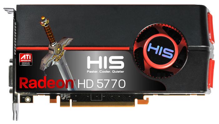   HIS Radeon HD 5770 850 Mhz PCI-E 2.0 1024 Mb 4800 Mhz 128 bit 2xDVI HDMI HDCP Dirt2 (H577F1GDG)  1