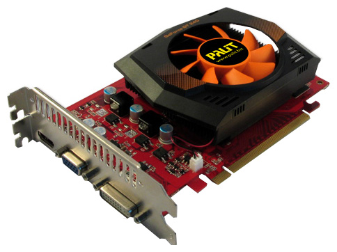   Palit GeForce GT 240 550 Mhz PCI-E 2.0 512 Mb 3400 Mhz 128 bit DVI HDMI HDCP (NE5T2400FHD51)  2