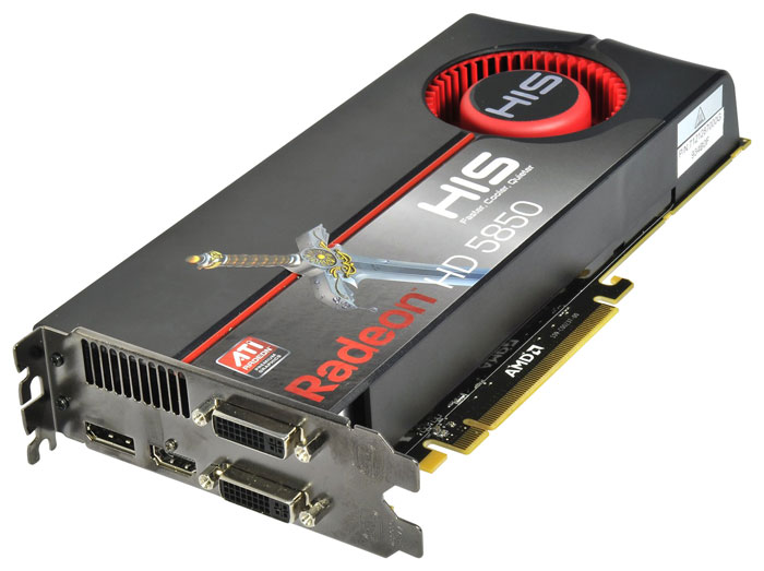   HIS Radeon HD 5850 725 Mhz PCI-E 2.0 1024 Mb 4000 Mhz 256 bit 2xDVI HDMI HDCP Dirt2 (H585F1GDG)  2