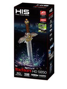   HIS Radeon HD 5850 725 Mhz PCI-E 2.0 1024 Mb 4000 Mhz 256 bit 2xDVI HDMI HDCP Dirt2 (H585F1GDG)  3