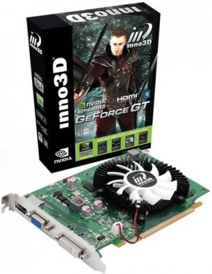   InnoVISION GeForce GT 220 625 Mhz PCI-E 2.0 1024 Mb 800 Mhz 128 bit DVI HDMI HDCP (N220-1DDV-D2CX)  1