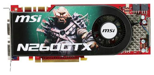   MSI GeForce GTX 260 655 Mhz PCI-E 2.0 896 Mb 2100 Mhz 448 bit 2xDVI HDCP (N260GTX-2D896-OC)  2