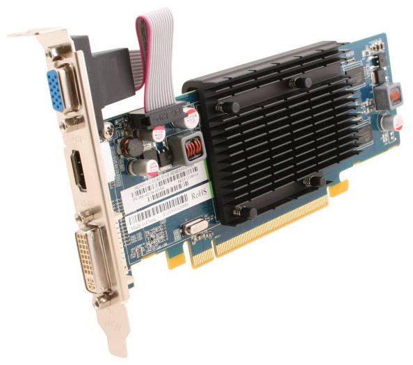   Sapphire Radeon HD 5450 650 Mhz PCI-E 2.1 1024 Mb 800 Mhz 64 bit DVI HDMI HDCP Hyper Memory (11166-14-20R)  3