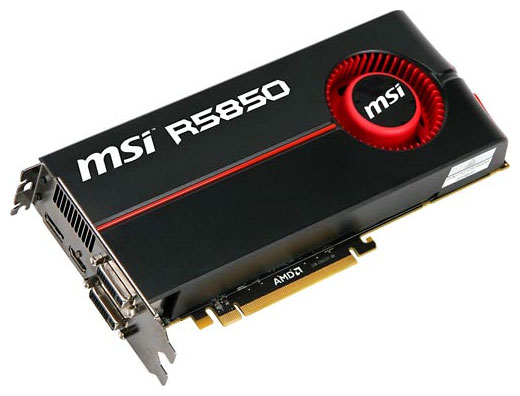   MSI Radeon HD 5850 765 Mhz PCI-E 2.1 1024 Mb 4500 Mhz 256 bit 2xDVI HDMI HDCP (R5850-PM2D1G)  1