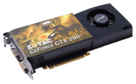   Zotac GeForce GTX 260 576 Mhz PCI-E 2.0 896 Mb 1998 Mhz 448 bit 2xDVI HDCP 216 (ZT-X26E3KE-FSP)  1