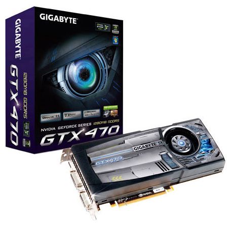   Gigabyte GeForce GTX 470 607 Mhz PCI-E 2.0 1280 Mb 3348 Mhz 320 bit 2xDVI Mini-HDMI HDCP (GV-N470UD-13I)  1