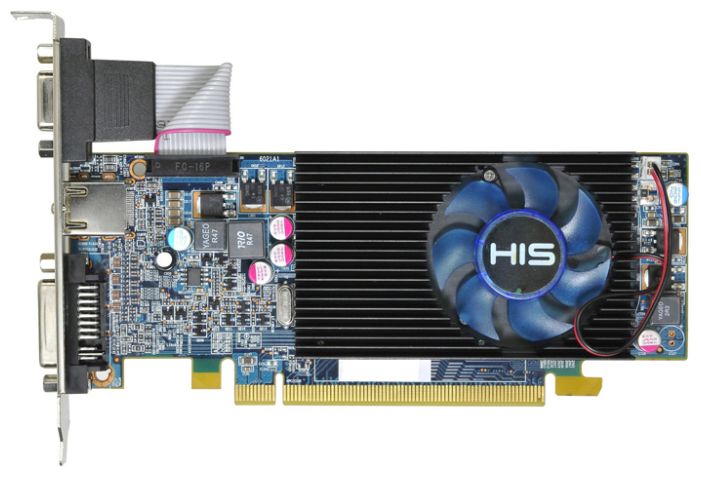   HIS Radeon HD 5550 550 Mhz PCI-E 2.1 1024 Mb 1300 Mhz 128 bit DVI HDMI HDCP (H555F1G)  1