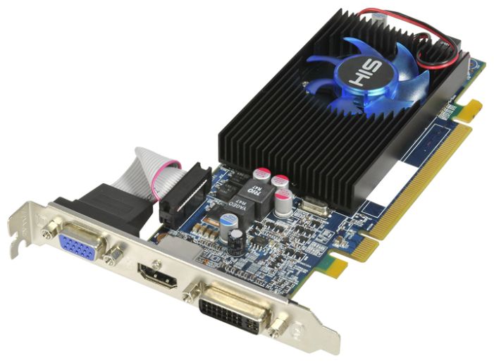   HIS Radeon HD 5550 550 Mhz PCI-E 2.1 1024 Mb 1300 Mhz 128 bit DVI HDMI HDCP (H555F1G)  2