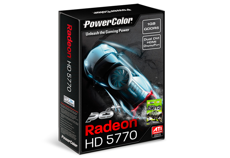   PowerColor PCS++ HD5770 1GB GDDR5 (DIRT2 EDITION) (AX5770 1GBD5-P2G)  2