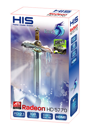   HIS Radeon HD 5770 850 Mhz PCI-E 2.1 1024 Mb 4800 Mhz 128 bit 2xDVI HDMI HDCP Dirt2 (H577Q1GDG)  3