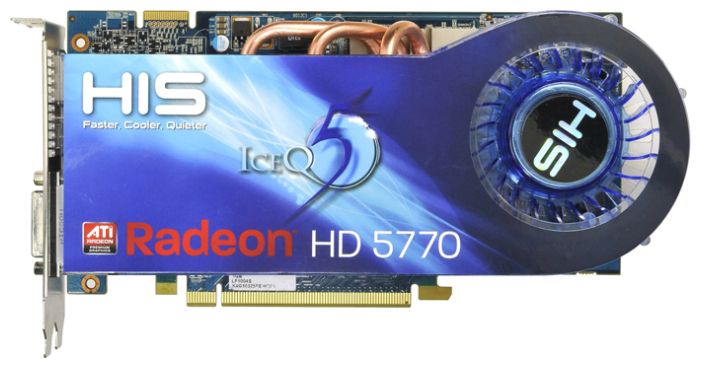   HIS Radeon HD 5770 875 Mhz PCI-E 2.1 1024 Mb 5000 Mhz 128 bit 2xDVI HDMI HDCP (H577QT1GD)  1