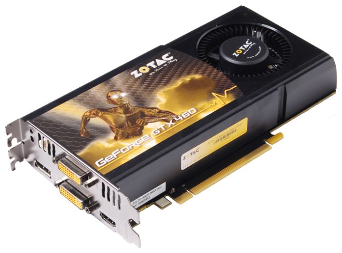   Zotac GeForce GTX 460 675 Mhz PCI-E 2.0 1024 Mb 3600 Mhz 256 bit 2xDVI HDMI HDCP (ZT-40402-10P)  1