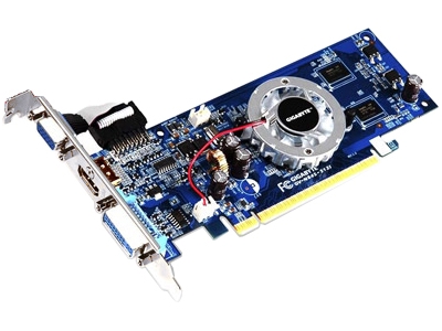   Gigabyte PCI-E NV GV-N84S512I-ED GF8400GS 512Mb DDR2 VGA+DVI+HDMI RTL (GV-N84S512I-ED)  2