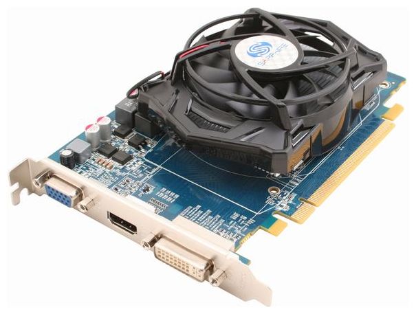   Sapphire Radeon HD 5570 650 Mhz PCI-E 2.1 512 Mb 4000 Mhz 128 bit DVI HDMI HDCP (11167-12-10R)  1