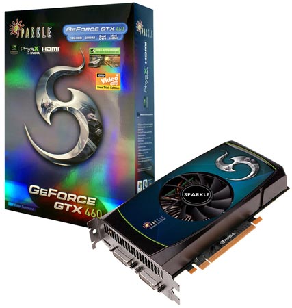   Sparkle GeForce GTX 460 700 Mhz PCI-E 2.0 1024 Mb 3600 Mhz 256 bit 2xDVI Mini-HDMI HDCP (SXX4601024D5SNM)  1