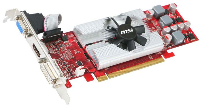   MSI GeForce GT 220 625 Mhz PCI-E 2.0 512 Mb 960 Mhz 64 bit DVI HDMI HDCP (N220GT-MD512D3/LP)  1