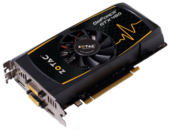   Zotac GeForce GTX 460 710 Mhz PCI-E 2.0 768 Mb 3600 Mhz 192 bit 2xDVI HDMI HDCP (ZT-40404-10P)  1