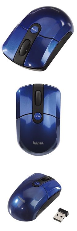   HAMA M644 Wireless Optical Mouse Blue USB (H-52465)  2