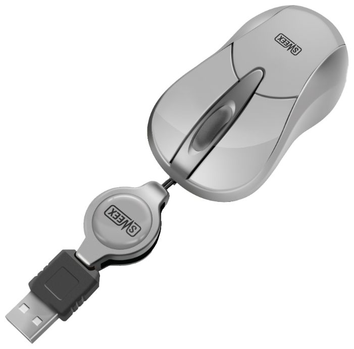   Sweex MI051 Mini Optical Mouse Rambutan Silver USB (MI051)  1