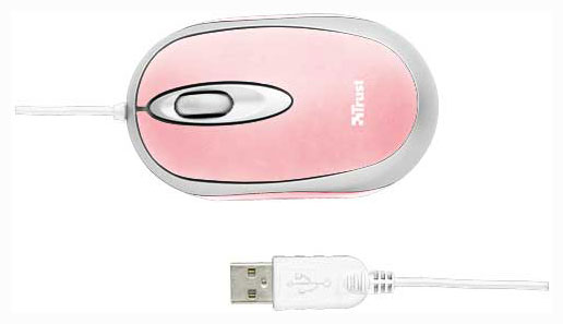   Trust Mini Travel Mouse Pink USB (16149)  2