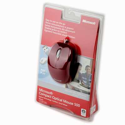   Microsoft Compact Optical Mouse 500 Red USB (U81-00062)  2