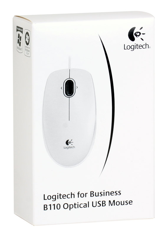   Logitech B110 Optical Mouse USB White (910-001804)  3