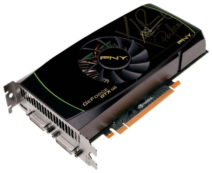   PNY GeForce GTX 460 675 Mhz PCI-E 2.0 768 Mb 3600 Mhz 192 bit 2xDVI Mini-HDMI HDCP (GMGX460N2H70ZPB)  1