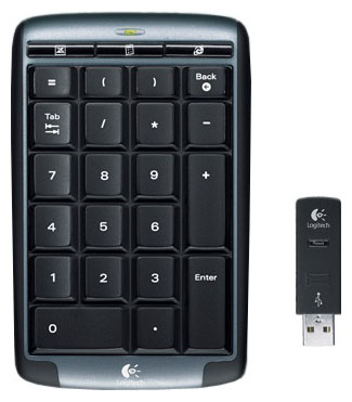   Logitech Cordless Number Pad Black USB (920-000222)  1