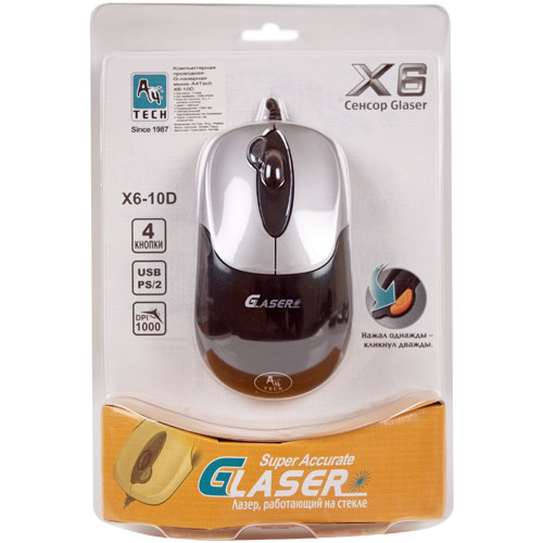   A4 Tech X6-10D Black-Silver USB (X6-10D)  3