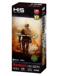   HIS Radeon HD 5870 875 Mhz PCI-E 2.1 1024 Mb 4900 Mhz 256 bit 2xDVI HDMI HDCP Cool (H587FNT1GDG)  4