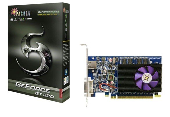   Sparkle GeForce GT 220 625 Mhz PCI-E 2.0 1024 Mb 800 Mhz 128 bit DVI HDMI HDCP (SXT2201024D2G-NM)  2