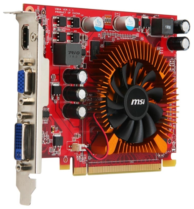   MSI GeForce GT 220 625 Mhz PCI-E 2.0 1024 Mb 1580 Mhz 128 bit DVI HDMI HDCP Cool (VN220GT-MD1G/D3)  2