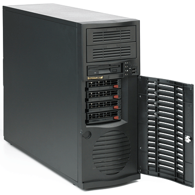   Supermicro CSE-733i-500B (Black) Low Noise Tower 500W (CSE-733i-500B)  2