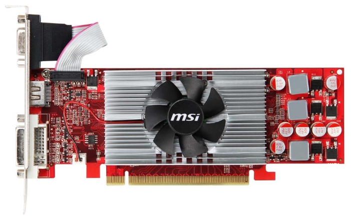   MSI GeForce GT 240 550 Mhz PCI-E 2.0 512 Mb 960 Mhz 64 bit DVI HDMI HDCP (N240GT-MD512D3/LP)  1