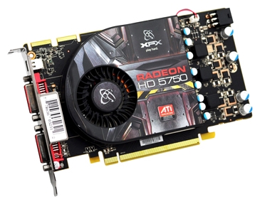   XFX Radeon HD 5750 740Mhz PCI-E 2.1 1024Mb 4800Mhz 128 bit 2xDVI HDCP Cool (HD-575X-ZMD3)  1