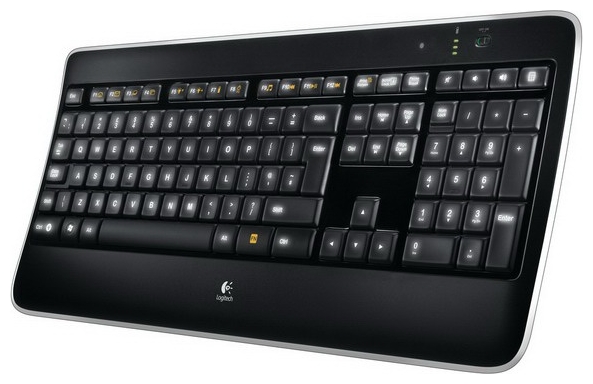   Logitech Wireless Illuminated Keyboard K800 Black USB (920-002395)  1