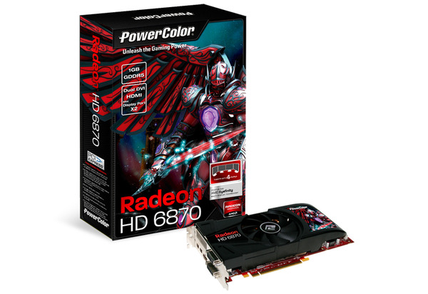   PowerColor Radeon HD 6870 900Mhz PCI-E 2.1 1024Mb 4200Mhz 256 bit 2xDVI HDMI HDCP Cool (AX6870 1GBD5-2DH)  3