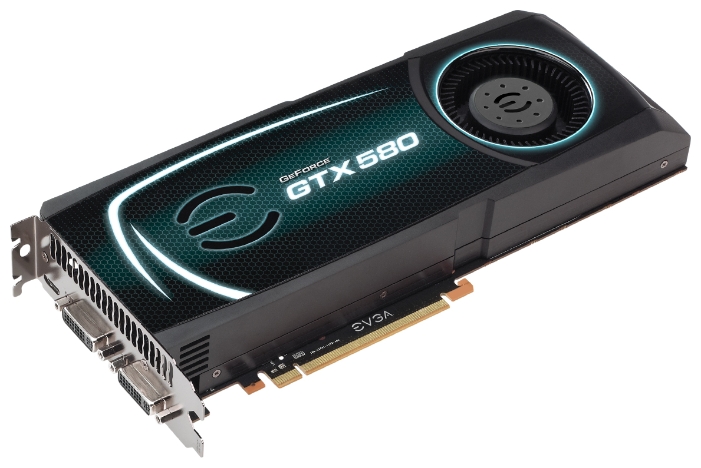   EVGA GeForce GTX 580 772Mhz PCI-E 2.0 1536Mb 4008Mhz 384 bit 2xDVI Mini-HDMI HDCP (015-P3-1580-ER)  2