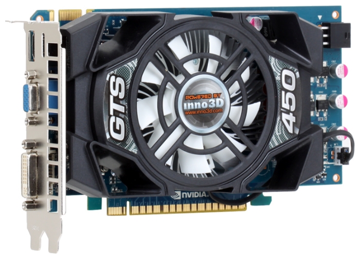   InnoVISION GeForce GTS 450 783Mhz PCI-E 2.0 2048Mb 3608Mhz 128 bit DVI HDMI HDCP (N450-2SDN-E5CX)  1