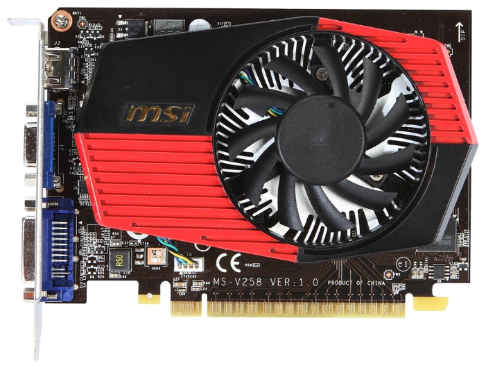   MSI GeForce GT 440 810Mhz PCI-E 2.0 512Mb 3200Mhz 128 bit DVI HDMI HDCP (N440GT-MD512D5)  1