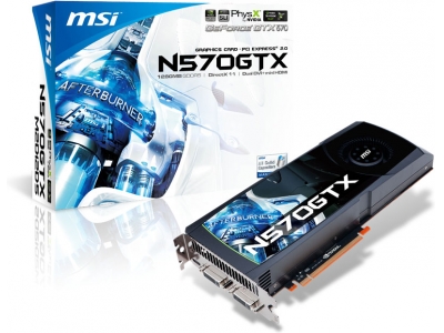   MSI GeForce GTX 570 786Mhz PCI-E 2.0 1280Mb 4200Mhz 320 bit 2xDVI Mini-HDMI HDCP (N570GTX-M2D12D5/OC)  1