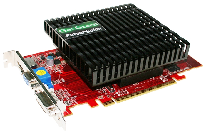   PowerColor Radeon HD 5550 650Mhz PCI-E 2.1 1024Mb 780Mhz 128 bit DVI HDMI HDCP (AX5550 1GBK3-NS3H)  1