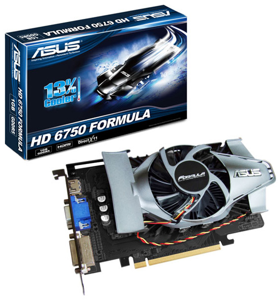   Asus Radeon HD 6750 700Mhz PCI-E 2.1 1024Mb 4000Mhz 128 bit DVI HDMI HDCP (EAH6750 FML/DI/1GD5)  2