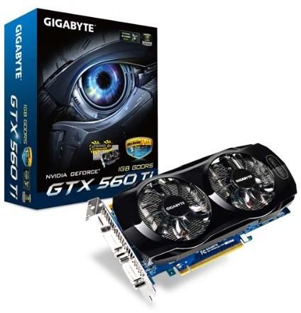   Gigabyte GeForce GTX 560 Ti 822Mhz PCI-E 2.0 1024Mb 4000Mhz 256 bit 2xDVI Mini-HDMI HDCP (GV-N560UD-1GI)  2