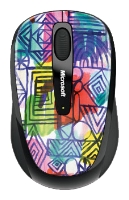   Microsoft Wireless Mobile Mouse 3500 Artist Edition Mike Perry - Design 2 Blue-Black USB (GMF-00154)  1