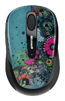   Microsoft Wireless Mobile Mouse 3500 Artist Edition Linn Olofsdotter Green-Black USB (GMF-00149)  1