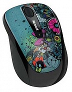   Microsoft Wireless Mobile Mouse 3500 Artist Edition Linn Olofsdotter Green-Black USB (GMF-00149)  2