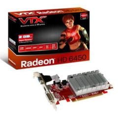   VTX3D Radeon HD 6450 625Mhz PCI-E 2.1 1024Mb 1334Mhz 64 bit DVI HDMI HDCP V2 (VX6450 1GBK3-HV2)  2